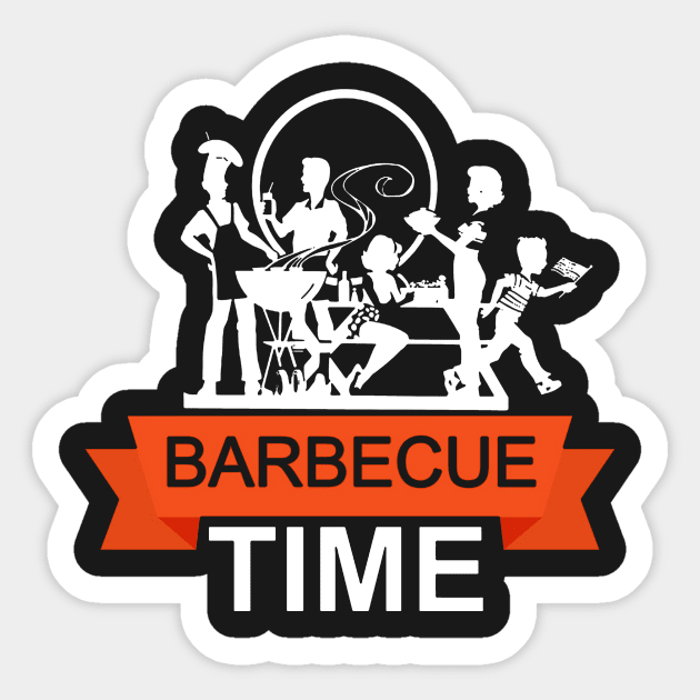 barbecue time Sticker by karinaart